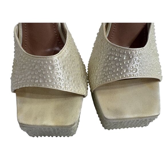 SIMMI London Dionne Crowe Droplet Platform Mules in Ivory - Picture 9 of 9